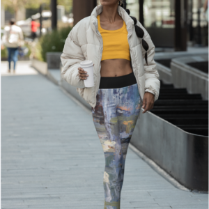 Ocean Foam Abstract Leggings